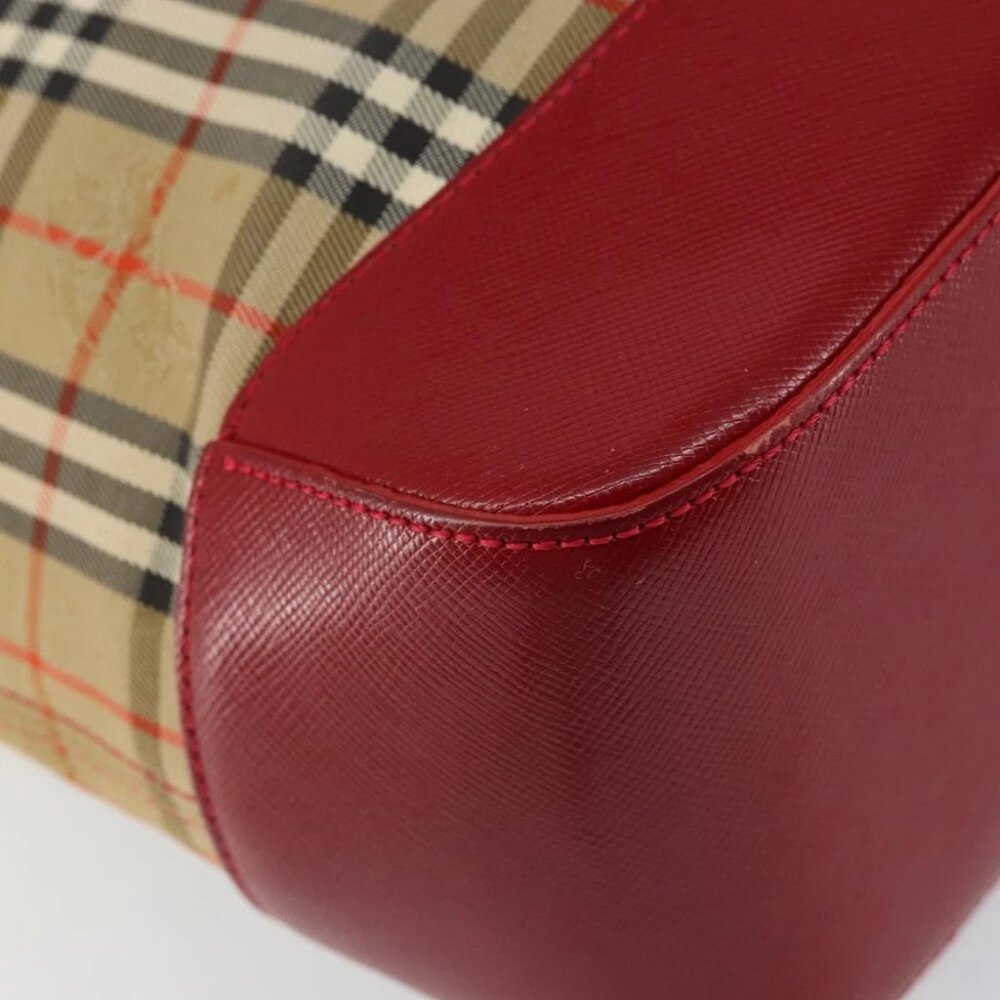 BURBERRY Nova Check Tote Bag Canvas Beige Gold - Picture 9 of 15